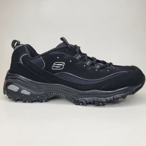 Skechers Women's D'Lites Play On Sneakers Black 9 Wide 11930EW Like New